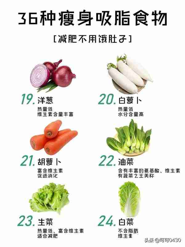 减肥不用饿肚子,36种瘦身吸脂食物