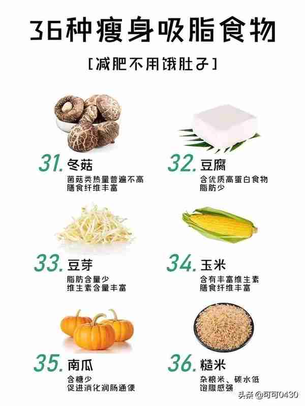 减肥不用饿肚子,36种瘦身吸脂食物